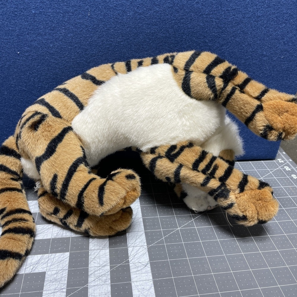 1992 20" A&A Lying Bengal Tiger Plush Stuffed Animal Toy Soft Realistic - Picture 8 of 9